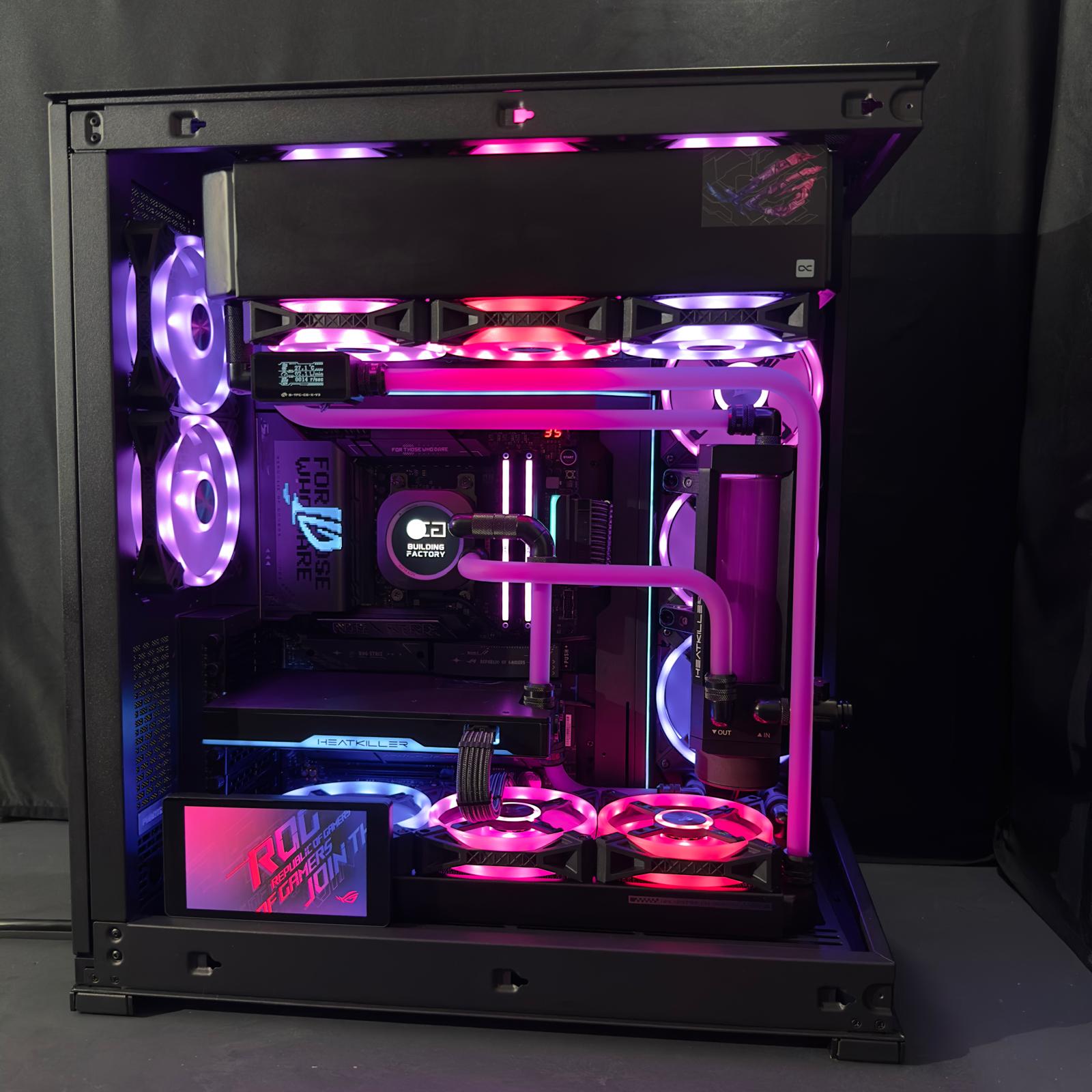 High-End Gaming PC Custom Wasserkühlung Kompletter Kühlkreislauf